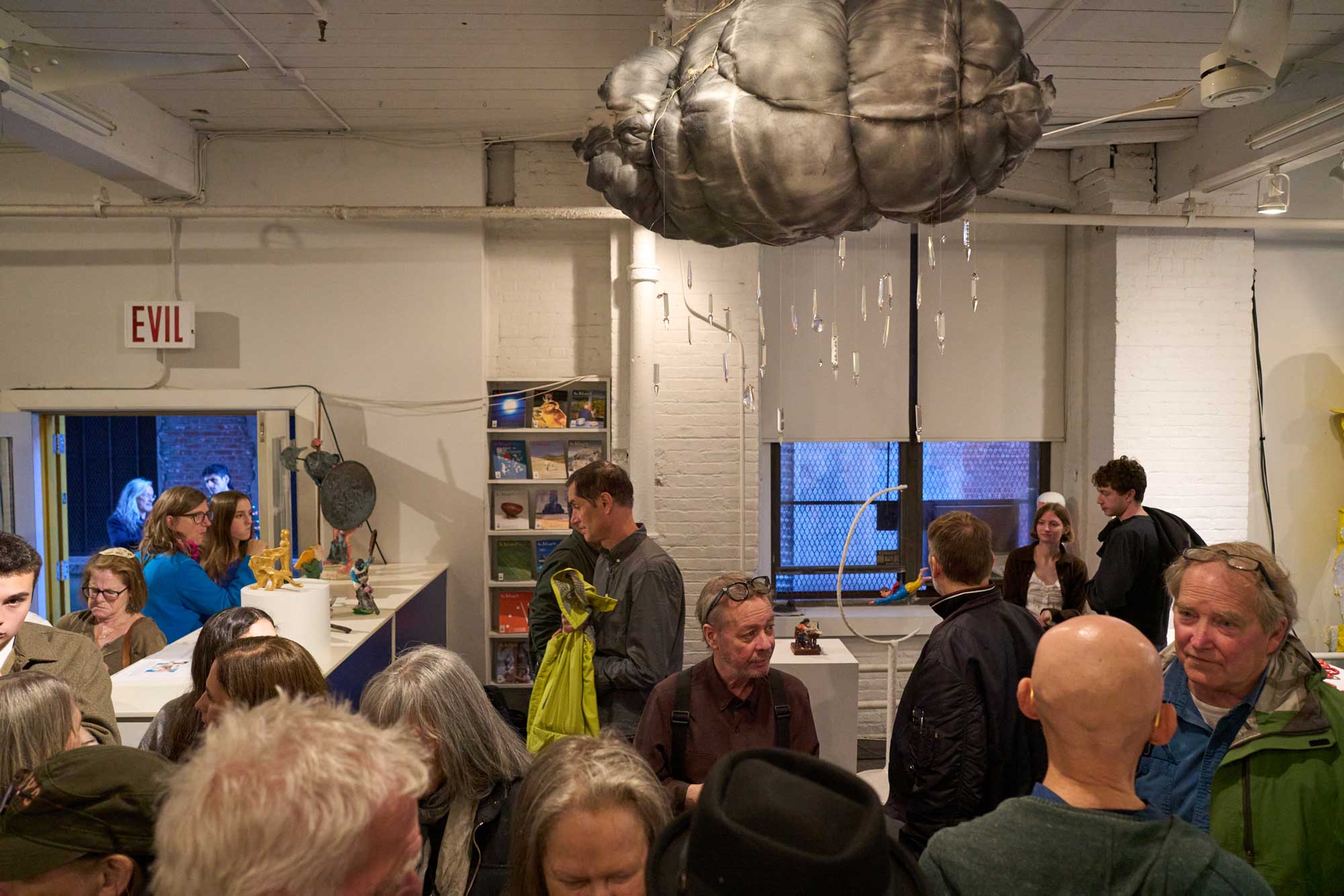 A photograph by Gabriel Gilberto Velazquez Zazueta depicting the opening night of “One for the Ages: The World of Matt Freedman.”