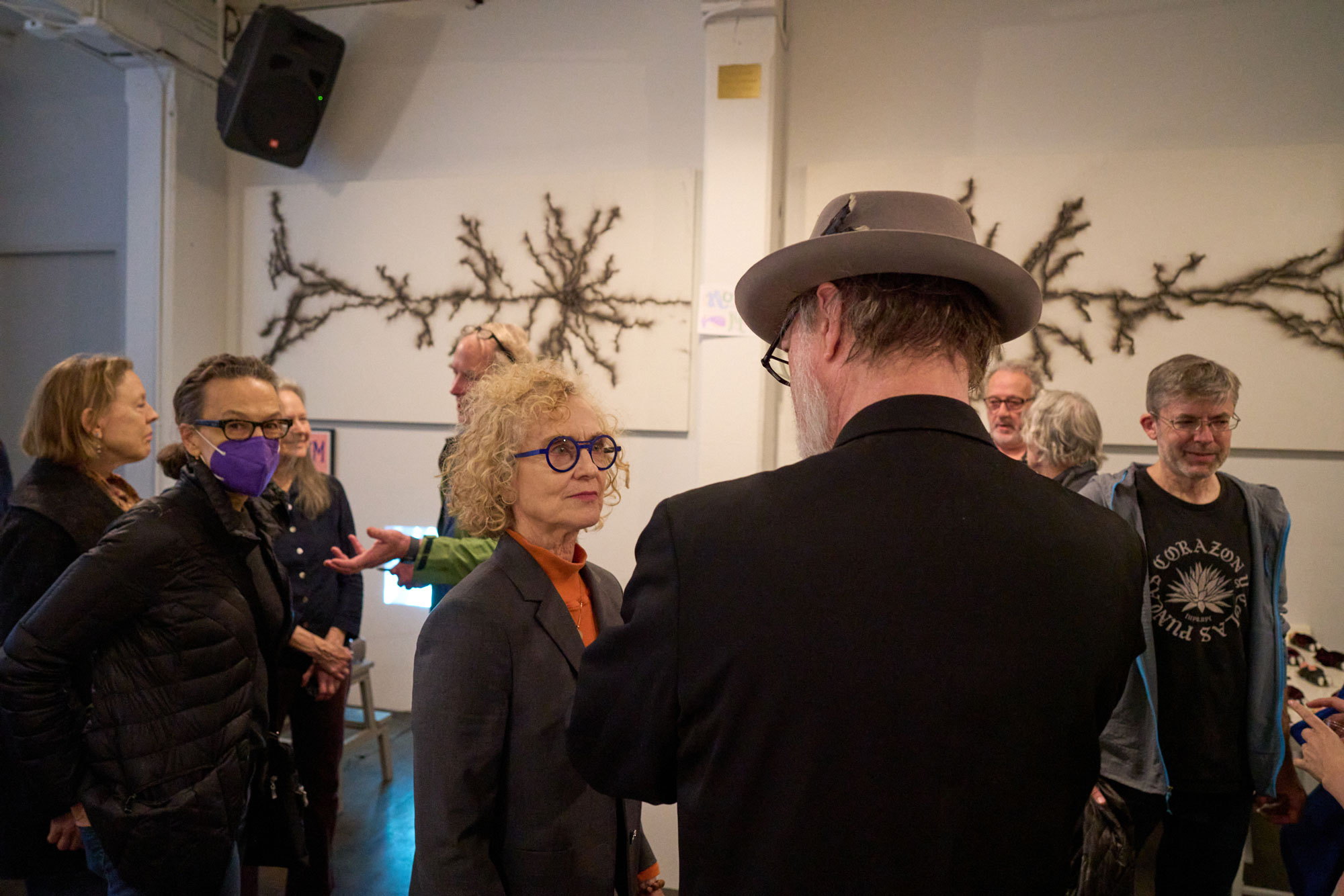 A photograph by Gabriel Gilberto Velazquez Zazueta depicting the opening night of “One for the Ages: The World of Matt Freedman.”