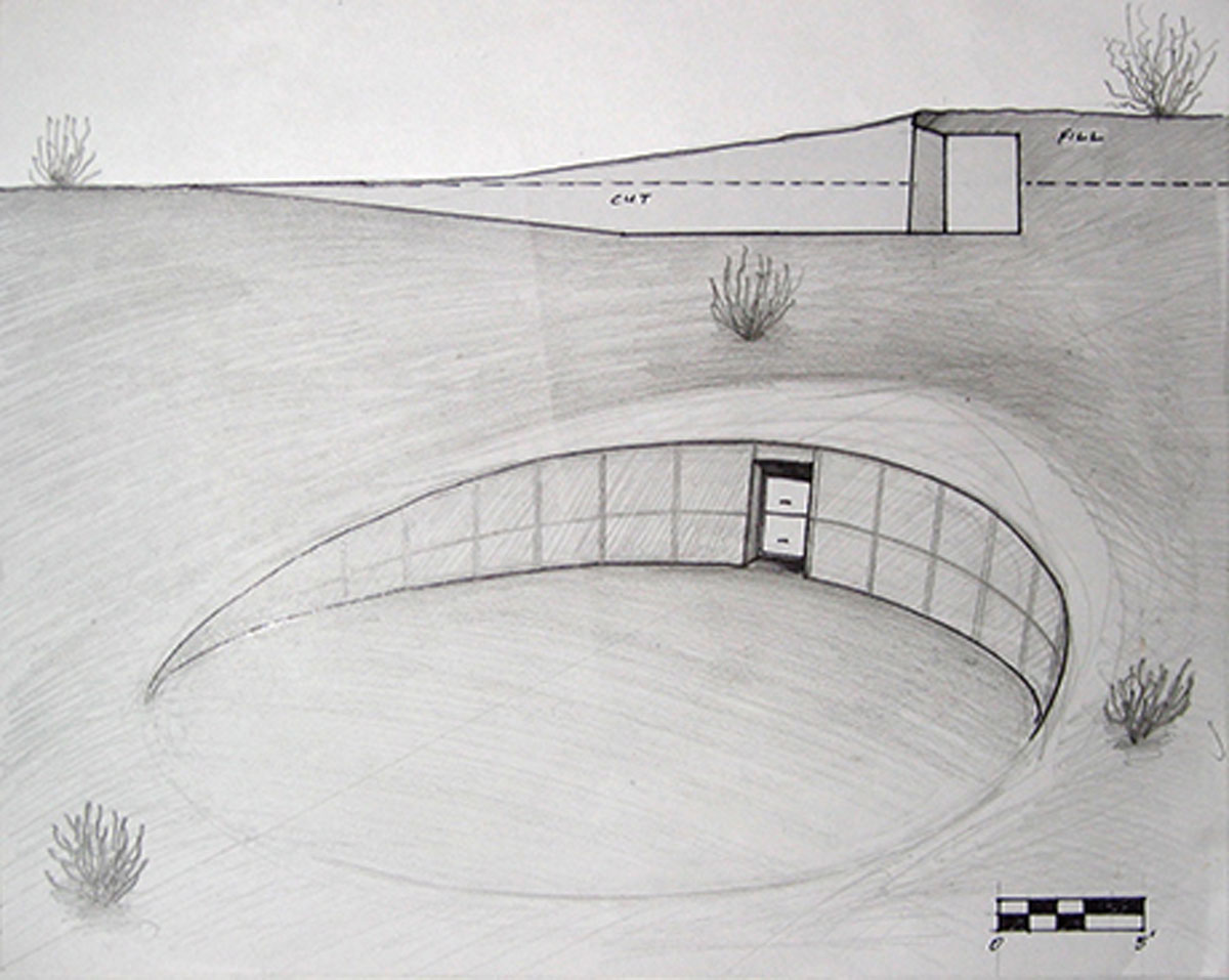 A cross-section and sketch of the Cabinet National Library.