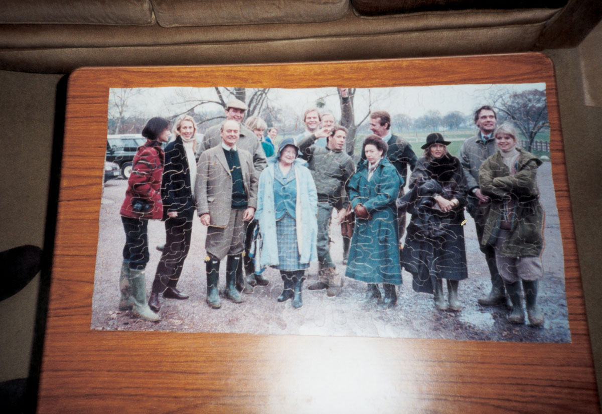 A photograph of the puzzle depicting Christmas at Balmoral Castle.