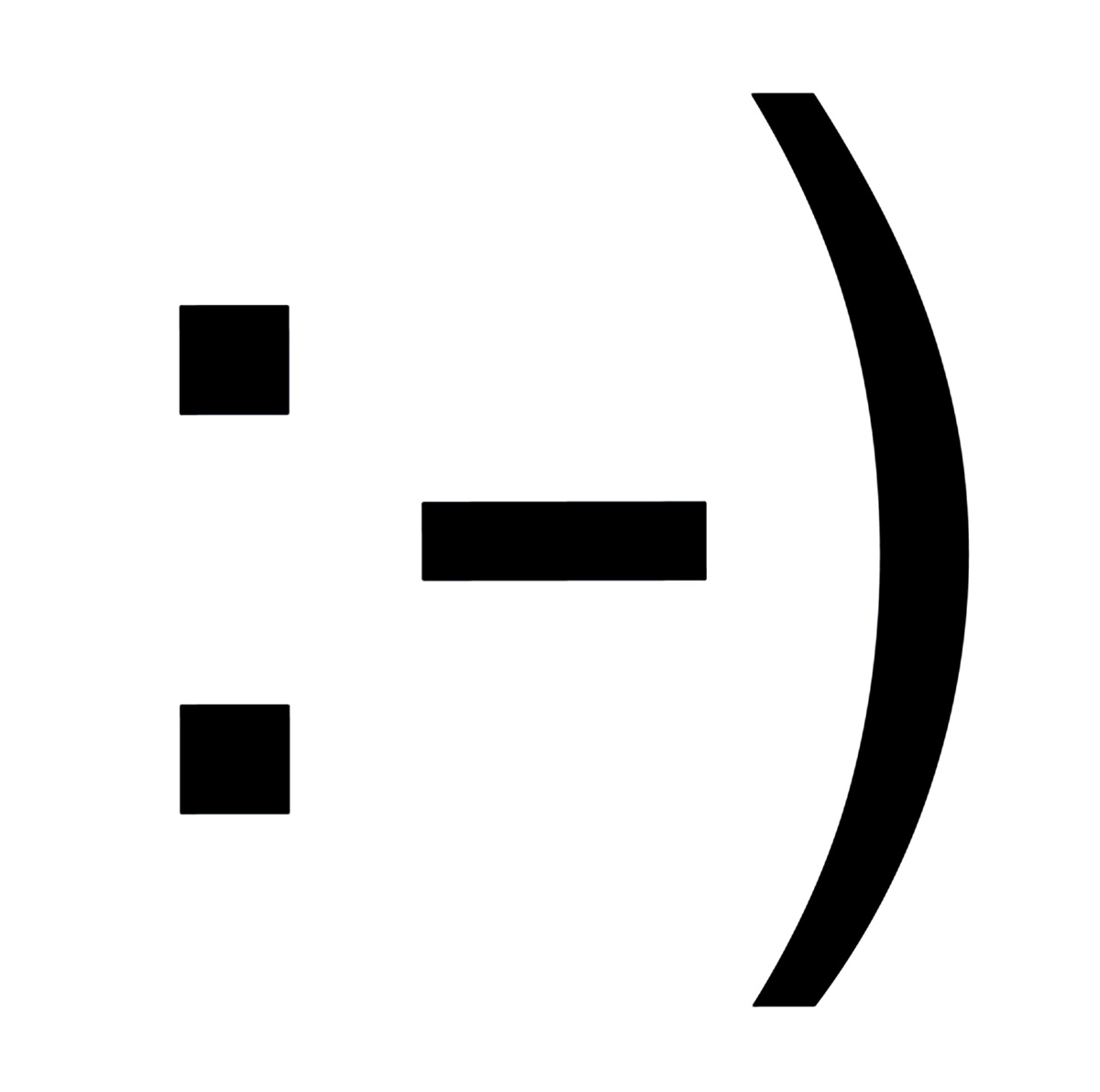 A smiley emoticon.