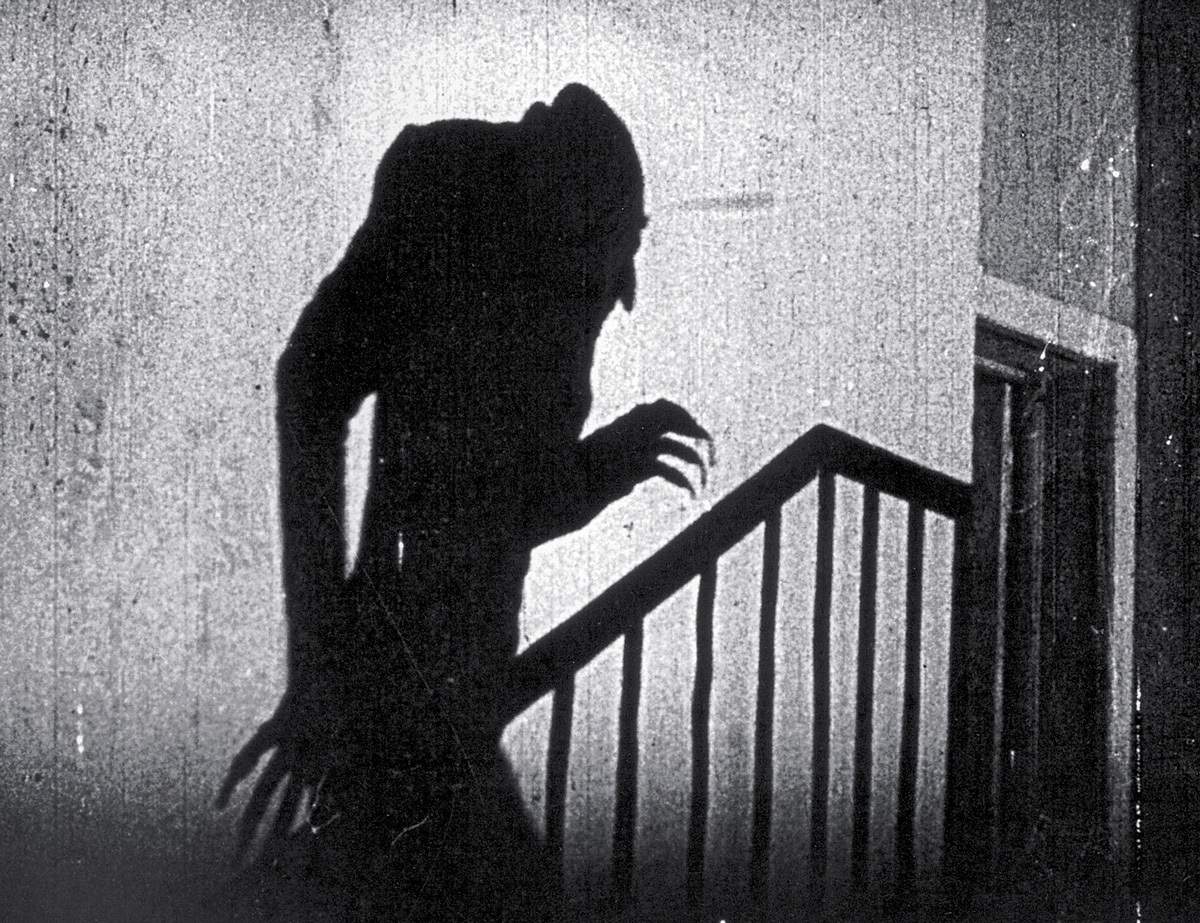 A film still from Friedrich Wilhelm Murnau’s nineteen nineteen “Nosferatu.”