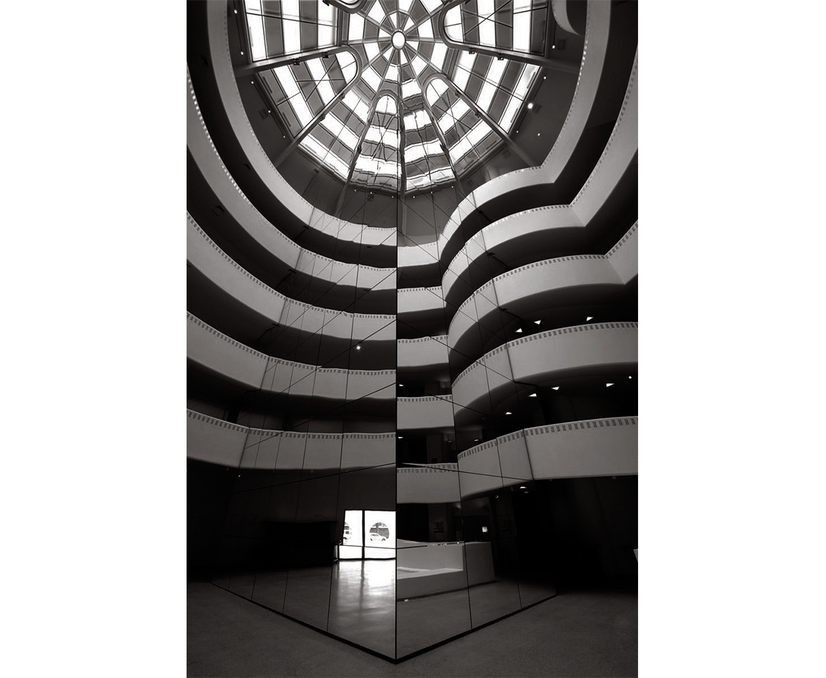 A two thousand five artwork by Daniel Buren titled “Photo-souvenir: Around the Corner.”