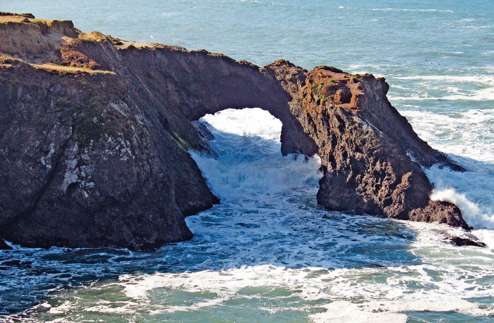 The last photograph taken of Cabrillo's Arch in California.