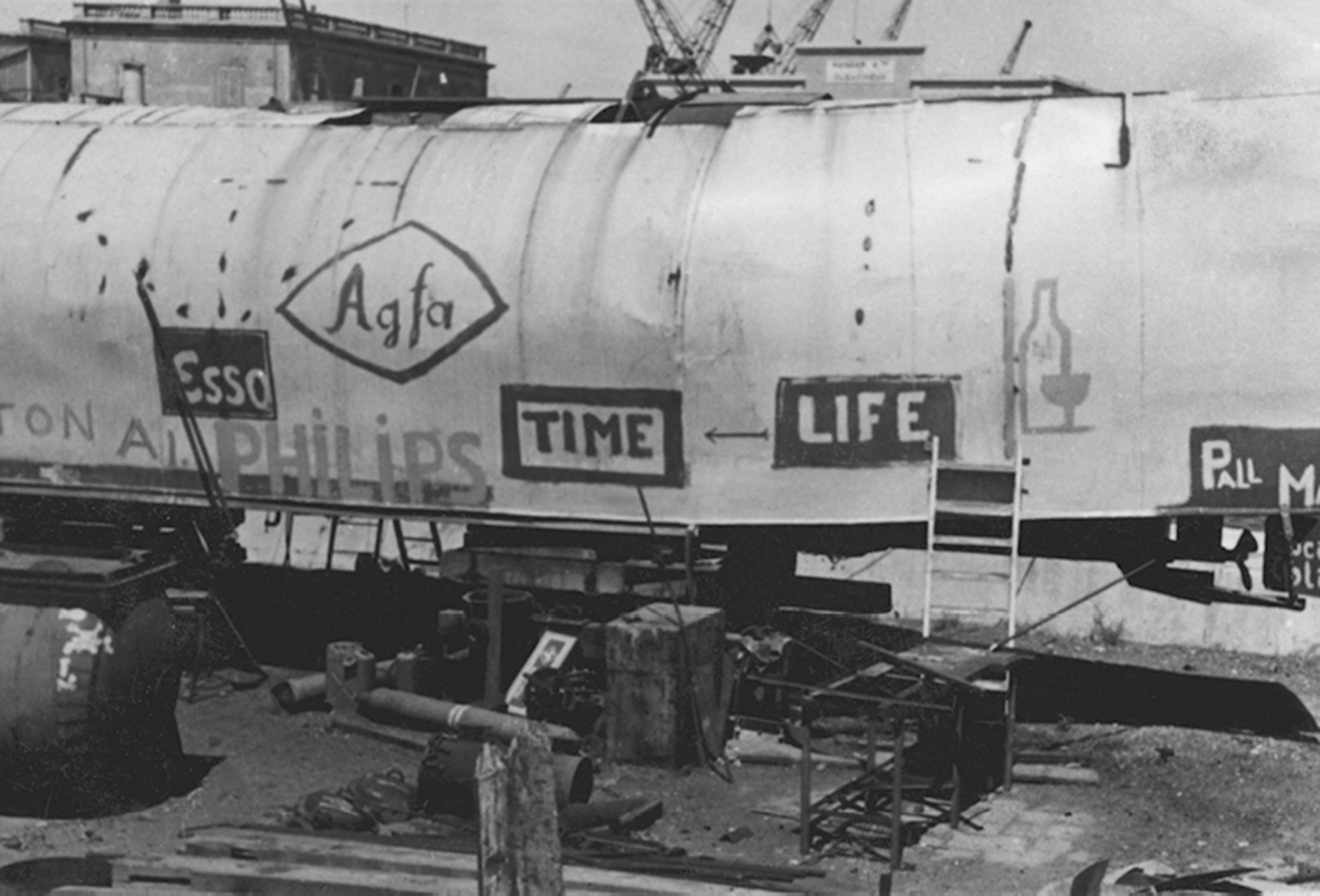 An undated photograph of Aquarius two sporting the logos of fantasy sponsors.