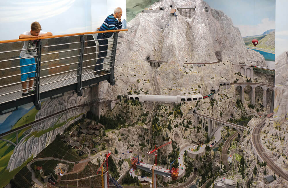 A photograph of visitors at Hamburg’s Miniatur Wunderland.