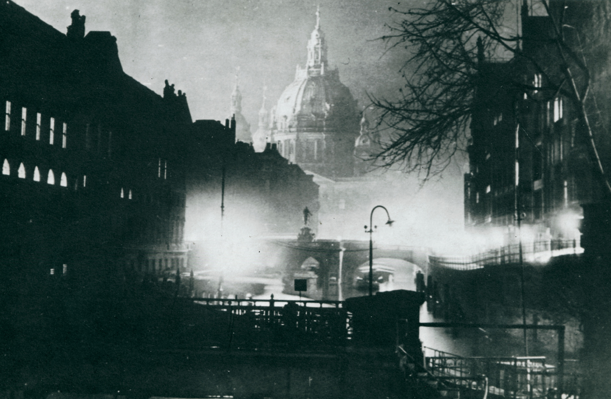 A 1939 photograph of the Dom and the River Spree in Berlin.